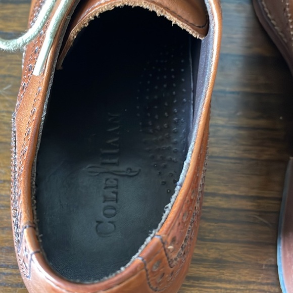 Cole Haan, men’s 9, Modern Essentials Wingtip Oxford in British Tan, dress shoe - Picture 8 of 15